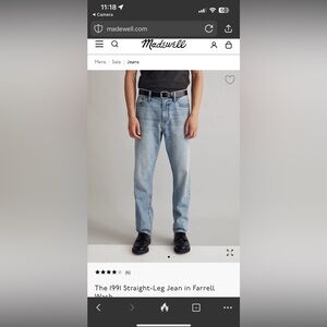 Madewell Men's Light Blue Jeans 33/30